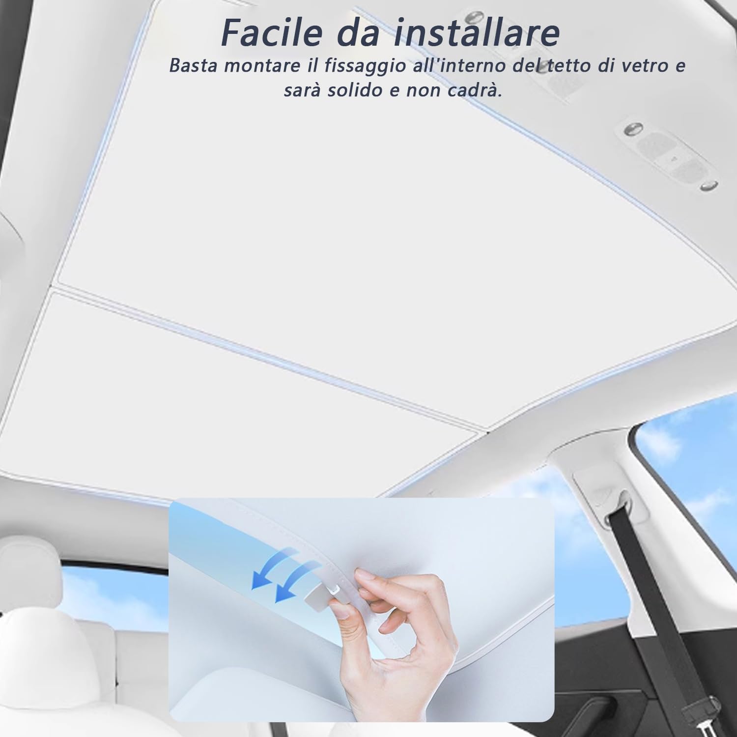 Arcoche Parasole Model Y per Tesla 2024-2020 Isolamento Calore e Protezione UV Tetto in Vetro Accessori Parasole
