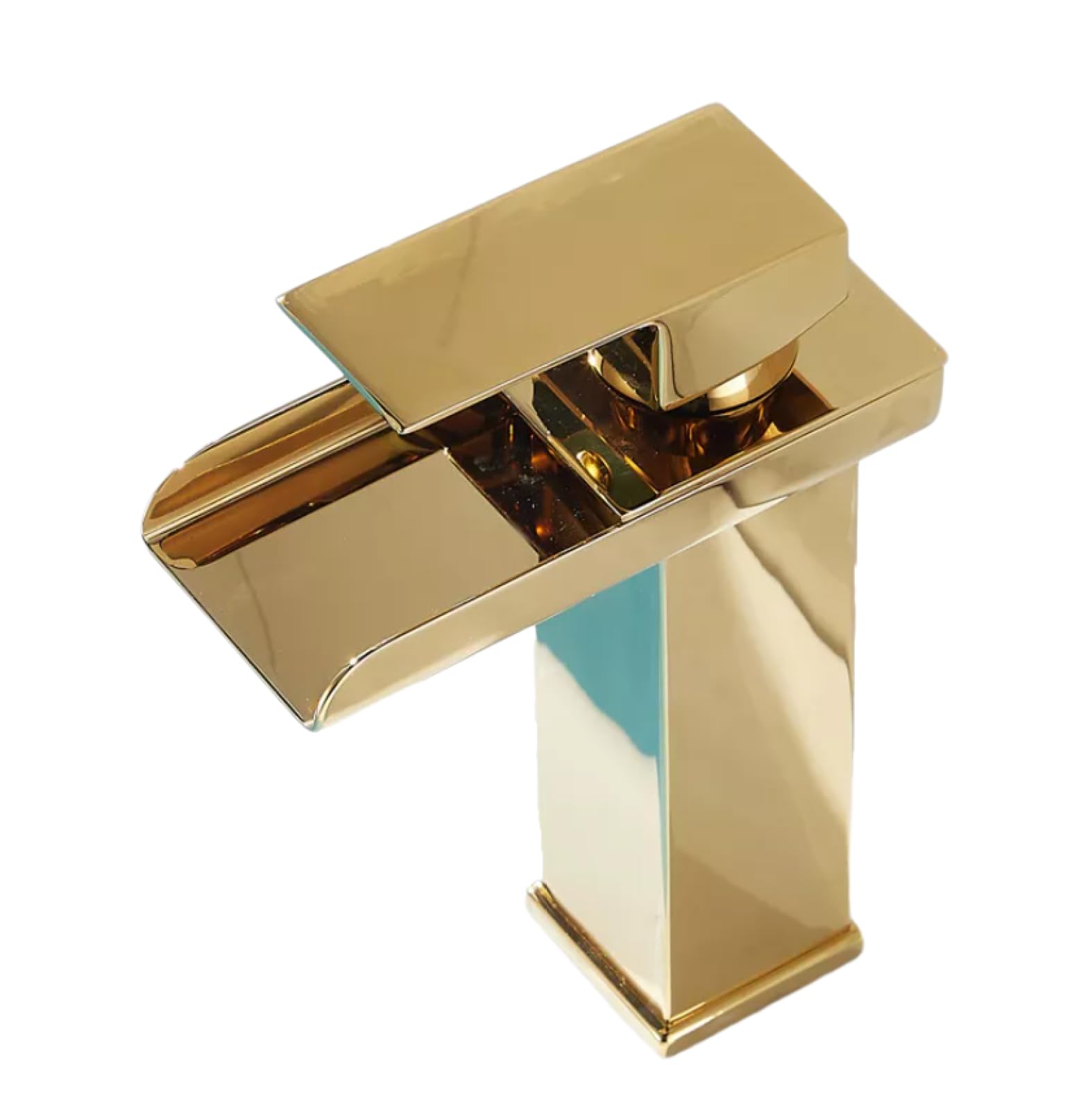 Mgnsjgyxn Golden Short Taps Faucet Black Waterfall Washbasin Faucet Washbasin Bathroom Toilet Basin Table Basin Faucet Hot And Cold Household,