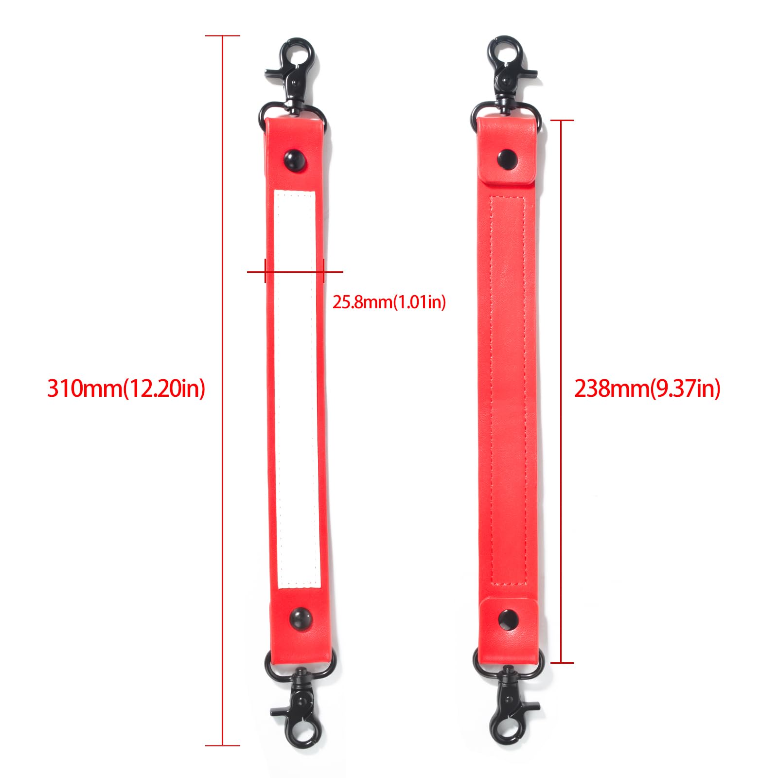 UAYESOK Cinghia in pelle anti-strade per vigile del fuoco, per radio, polizia Security Duty Radio Strap/Belt compatibile con Walkie Talkie Holster (rosso)