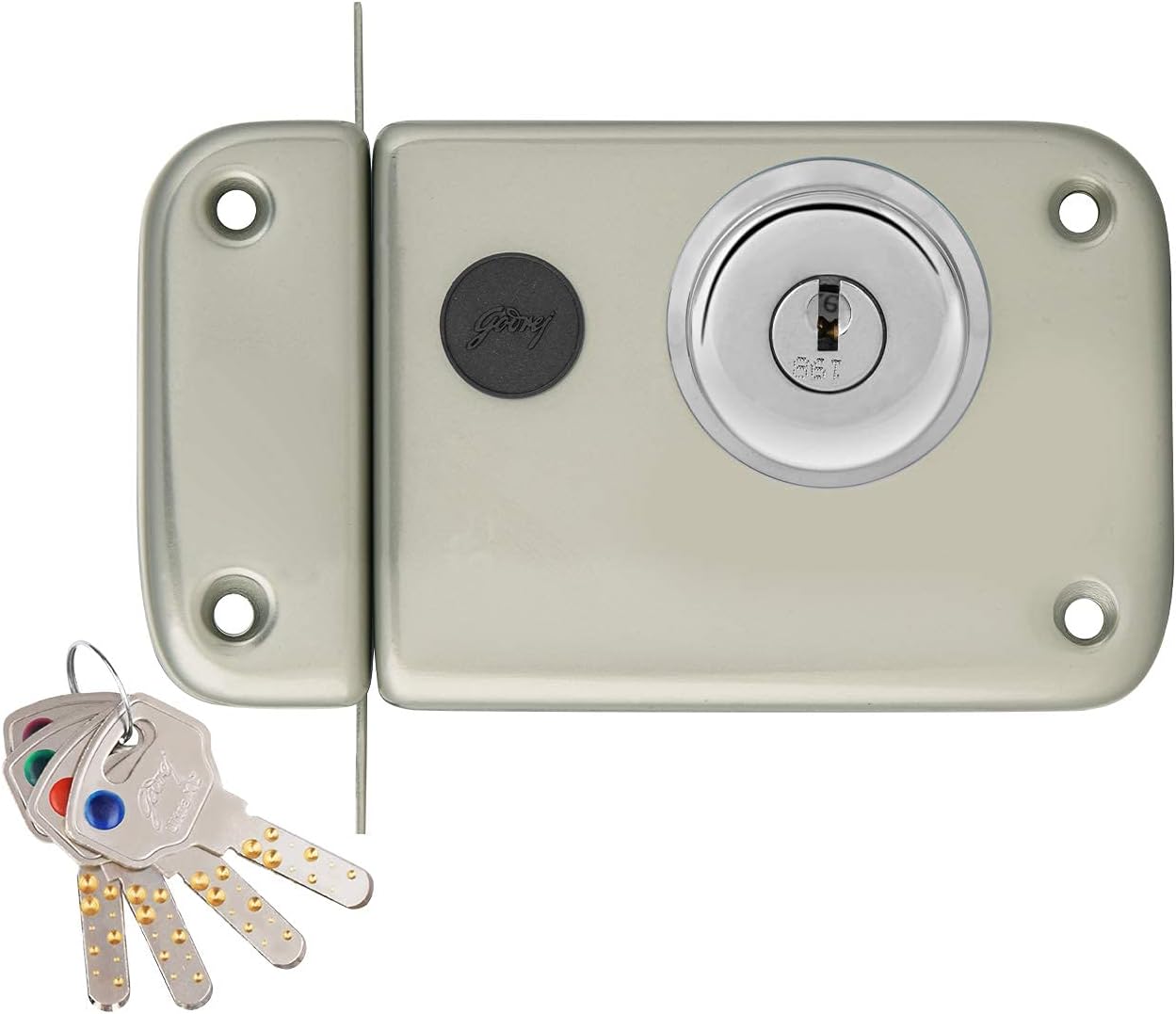 2340 Key Door Lock (Silver, Satin Finish)