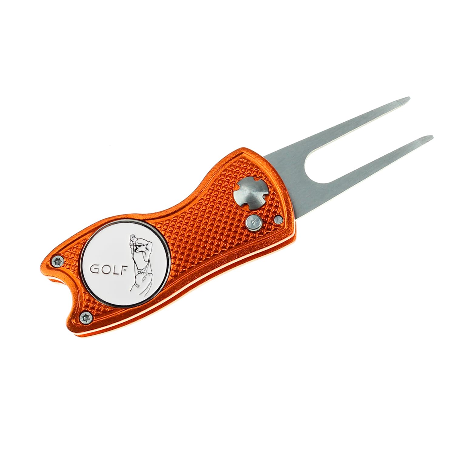 Image secondaire de Crestgolf Golf Divot Tool avec Bouton Pop-up et Marqueur de Balle Magnétique Pitch Mark Mini-Outil Portable et Pliable Léger
