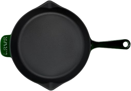 Lava Metal Premium Serisi - Döküm Kızartma Tavası, Yuvarlak, 28 cm, Majolik Yeşil