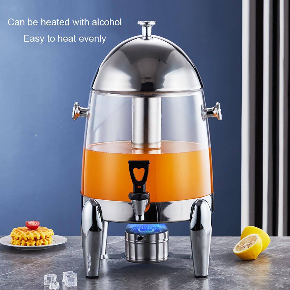 Dispensador De Bebidas Comerciales De 12 Litros, Dispensador De Jugo FríO Y Caliente (Calentamiento De Alcohol), Con Soporte Para Grifo Para Fiestas, Buffet, Catering, Para Café, Té, Leche, Jugo