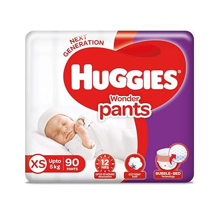 Huggies Wonder Pants Extra Small Size Diaper Pants (90 Count)