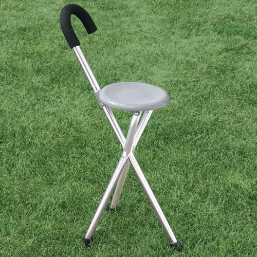 2-in-1 Deluxe Folding Cane Seat, Aluminum