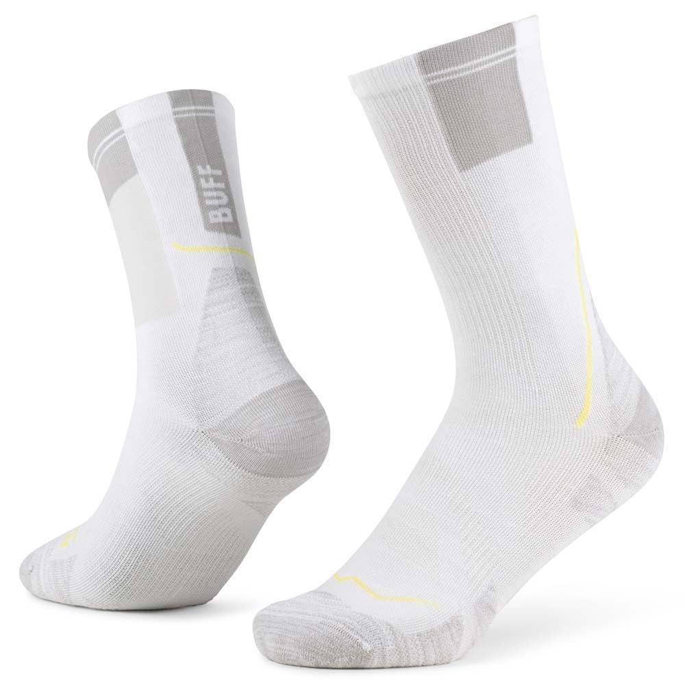 Buff (M, White) Coolnet Trail Running Crew Socks
