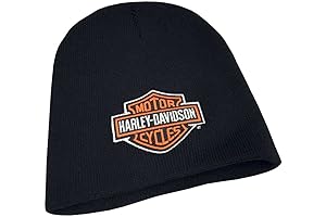 Embroidered Bar & Shield Knit Men's Beanie Cap