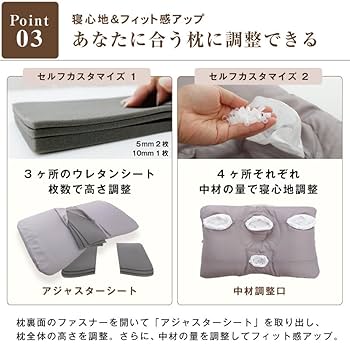 minmaku 調整可能な枕 グレー ハードタイプ じぶんまくら minmaku 調整可能な枕 グレー ハードタイプ じぶんまくら