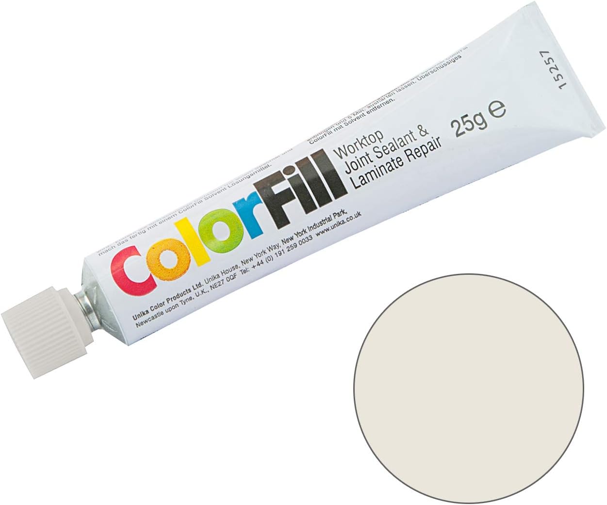 Unika Laminate Worktop Joint Sealer Compound Repair Sealant (CF124 White/Grey Marble)