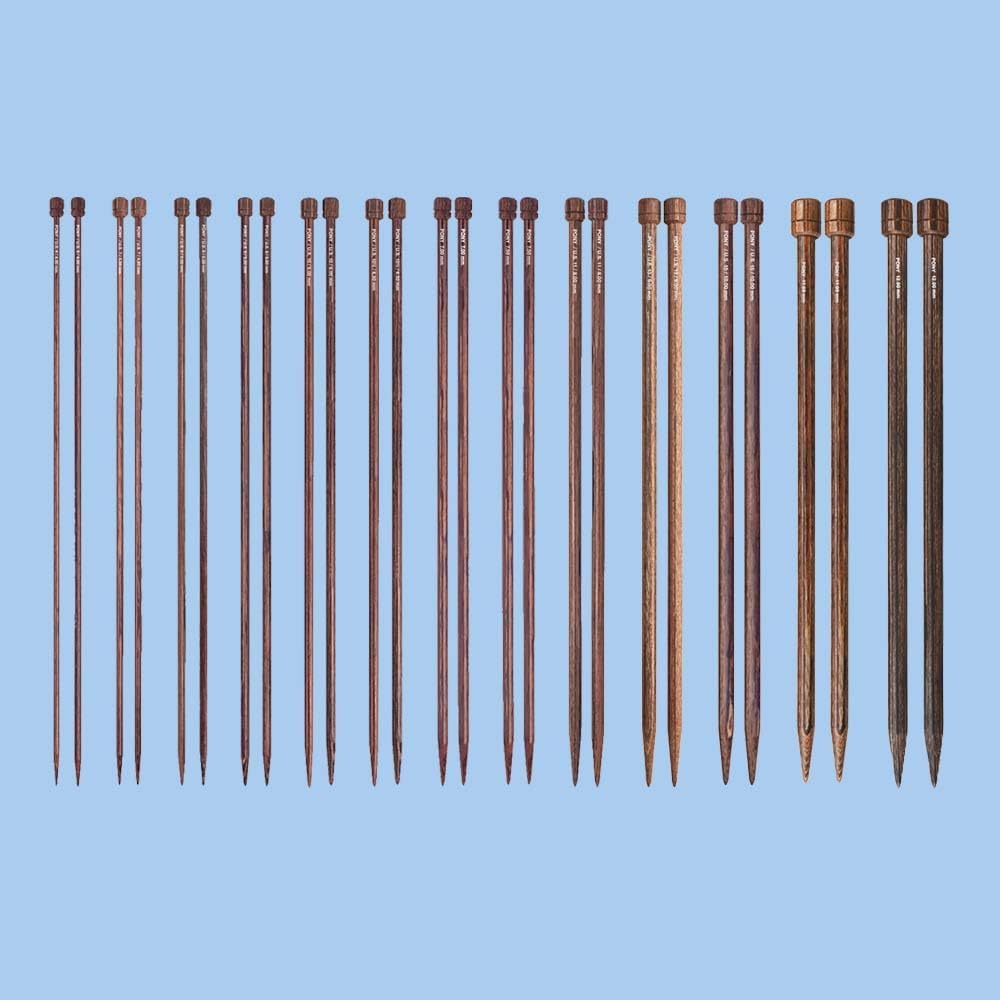 Pony Perfect Wood Knitting Needles 35cm 6.5mm - Single Point