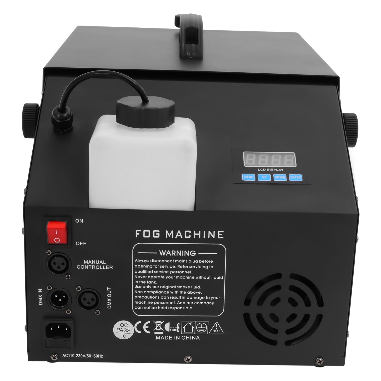 DMX512 - Macchina per nebbia da pavimento, 1200 W, macchina per nebbia, illuminazione palcoscenico, nebbia, telecomando verticale, per spettacoli sul palco, matrimoni, bar, passerelle, locali da ballo