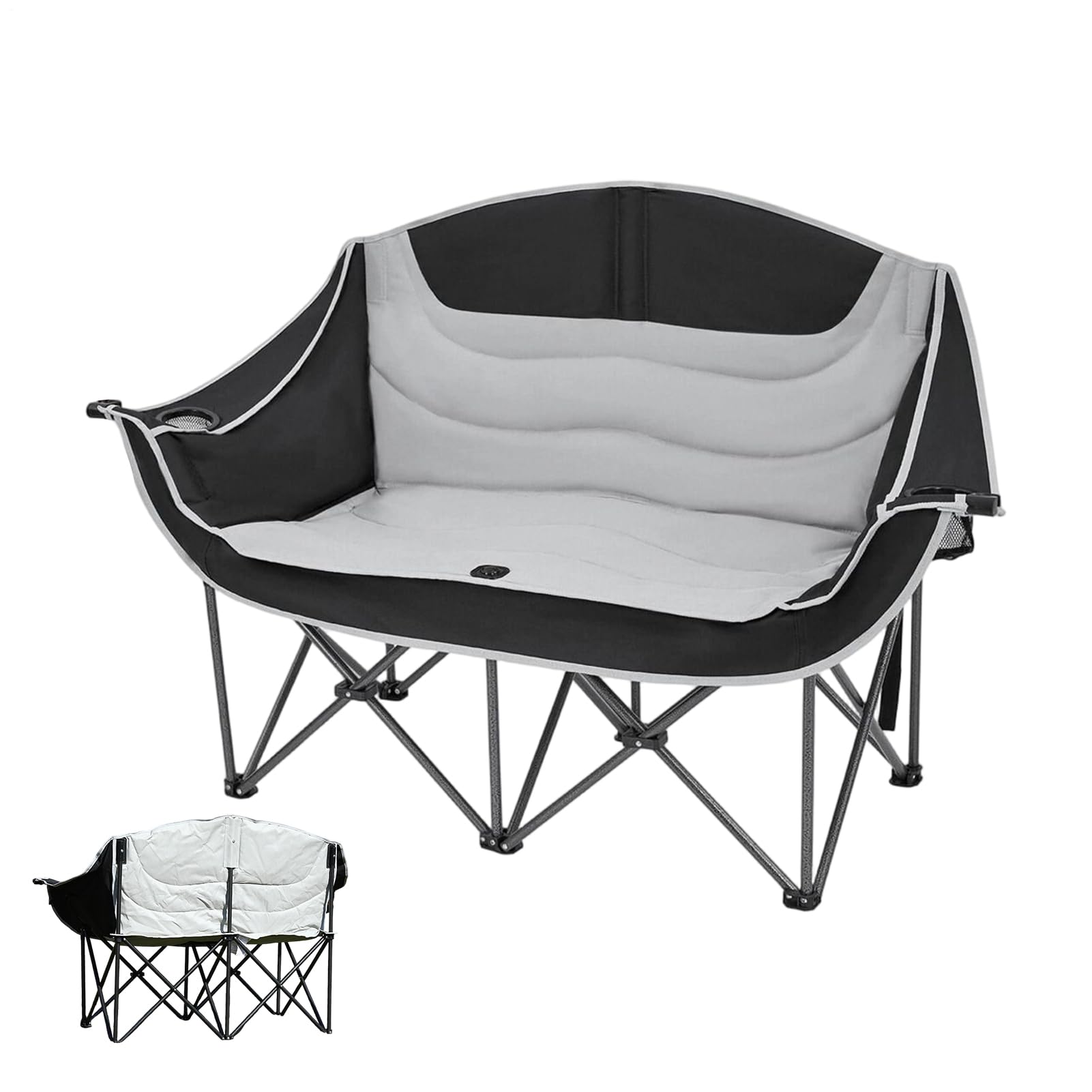 Doble Silla De Camping Equipo De Montañismo Plegable Y Resistente