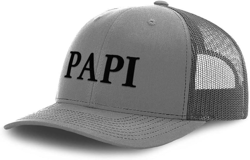 Mesh Cap Hat Embroidered Papi Dad Father E Trucker Hats for Men & Women Cotton