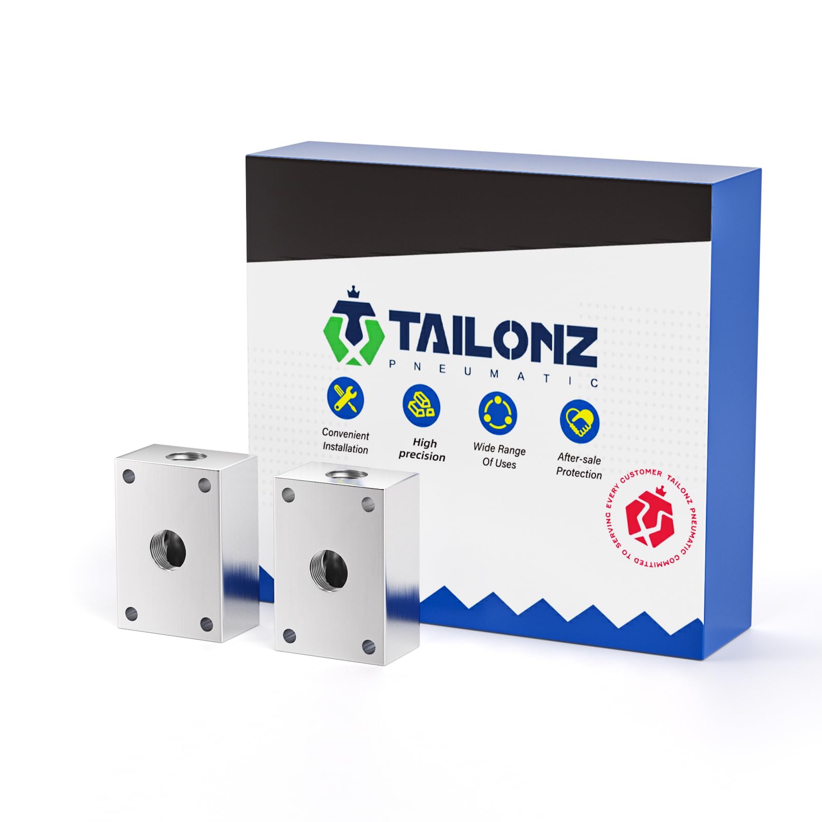 Colector de aire TAILONZ 1/8 que soluciona caídas de presión en circuitos neumáticos