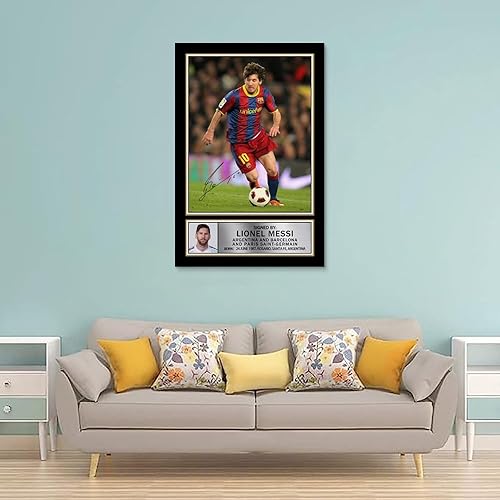Vista 30 de SUKORI Messi - Póster Messi firmado (8) para dormitorio, estética, 12 x 18 pulgadas, sin marco Unframe-style-2