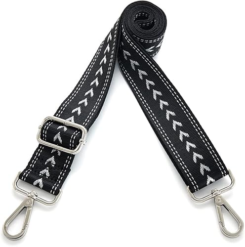 Miniatura 141 de Kolti Correa de repuesto para bolso, bolso cruzado a rayas anchas ajustables Hebilla de oro-04