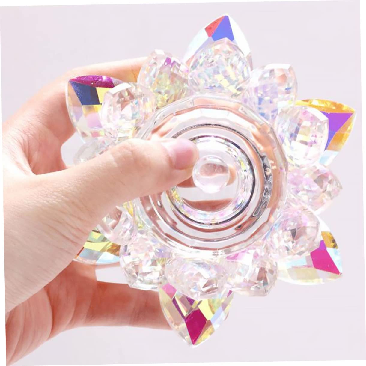 Lotus Shape Crystal Cup with Lid for Nail Art Liquid Mixing image 4