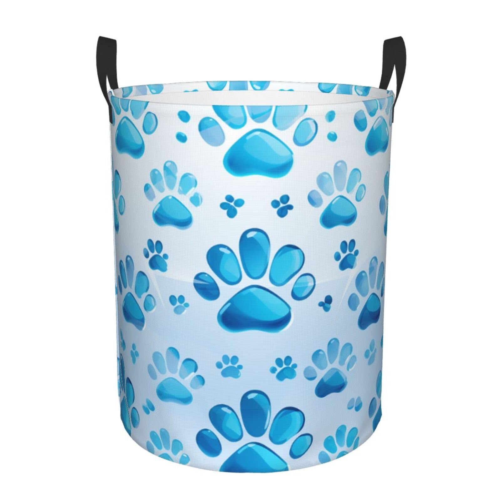 Grand panier à linge pliable imperméable bleu pour chambre et dortoir