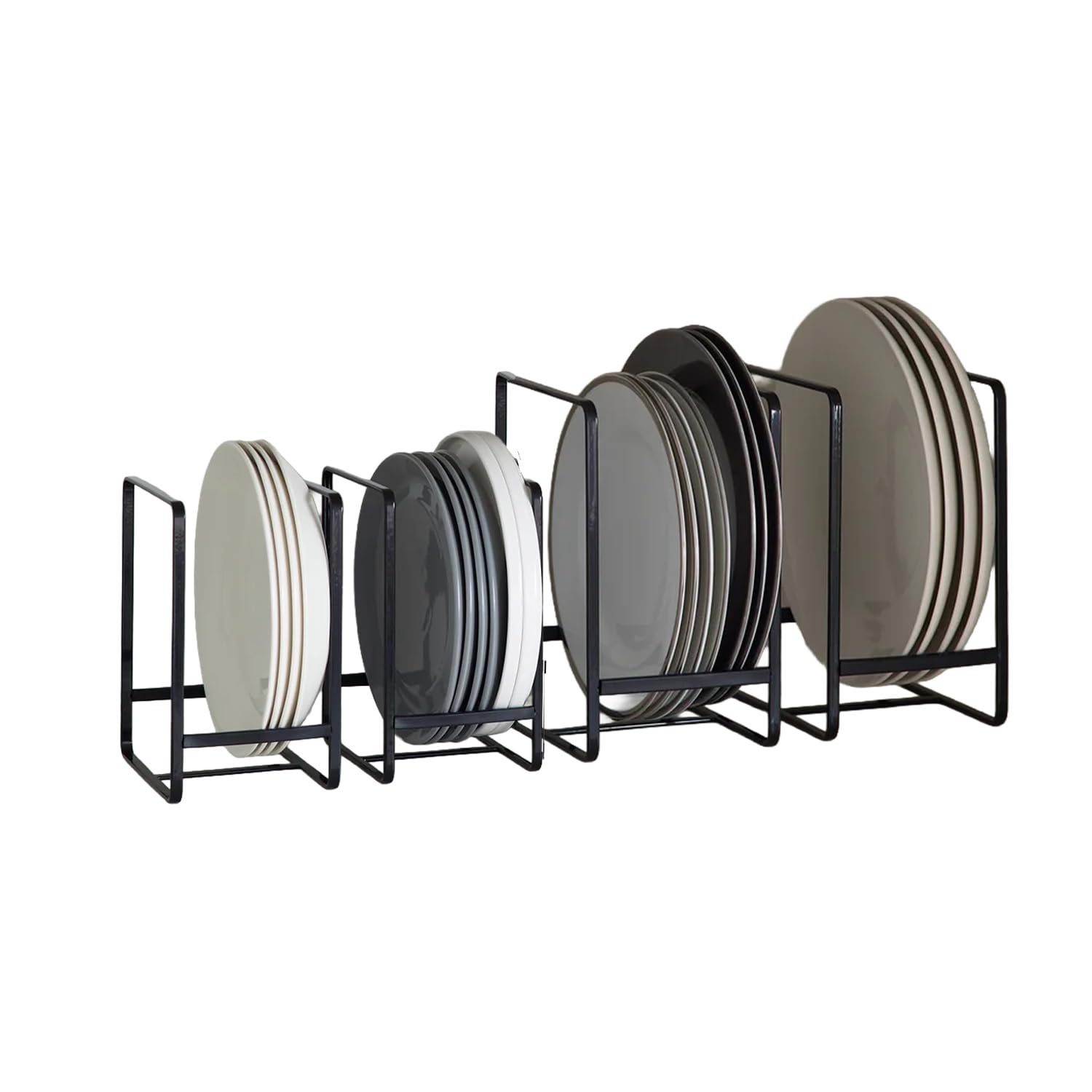 Wintem - Vertical Metal Dish Drainer Set of 4 Double Size for Kitchen and Sink Space-Saving for Dishes Chopping Boards and Trays