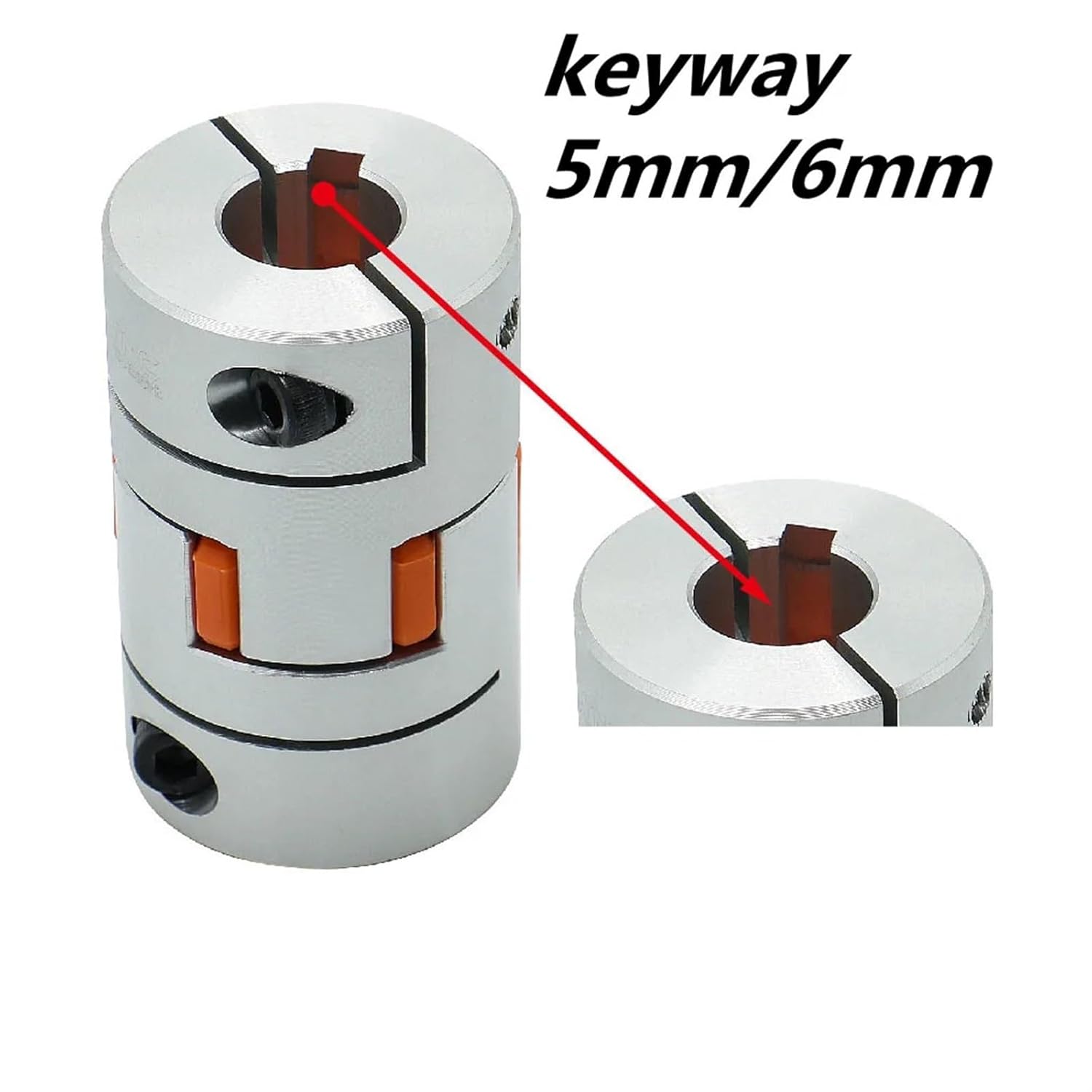 LF Three Jaw D40L66 Coupler Aluminium Plum Flexible Shaft Coupling Stepper Motor Connector CNC 8/10/12/12.7/14/16/20/22mm 1Pcs(10x12)