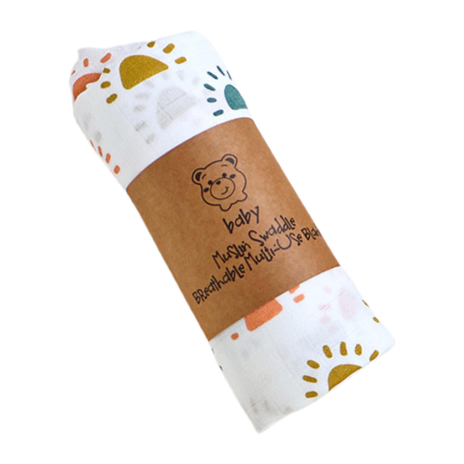 Kalttoy Men's Colorful Sun Cartoon Pattern Newborns Swaddles Blanket Soft Muslin Cotton Baby Wrap Towel For Infants Boys Girls Strollers Cover Baby Muslin Swaddles Blanket Cotton