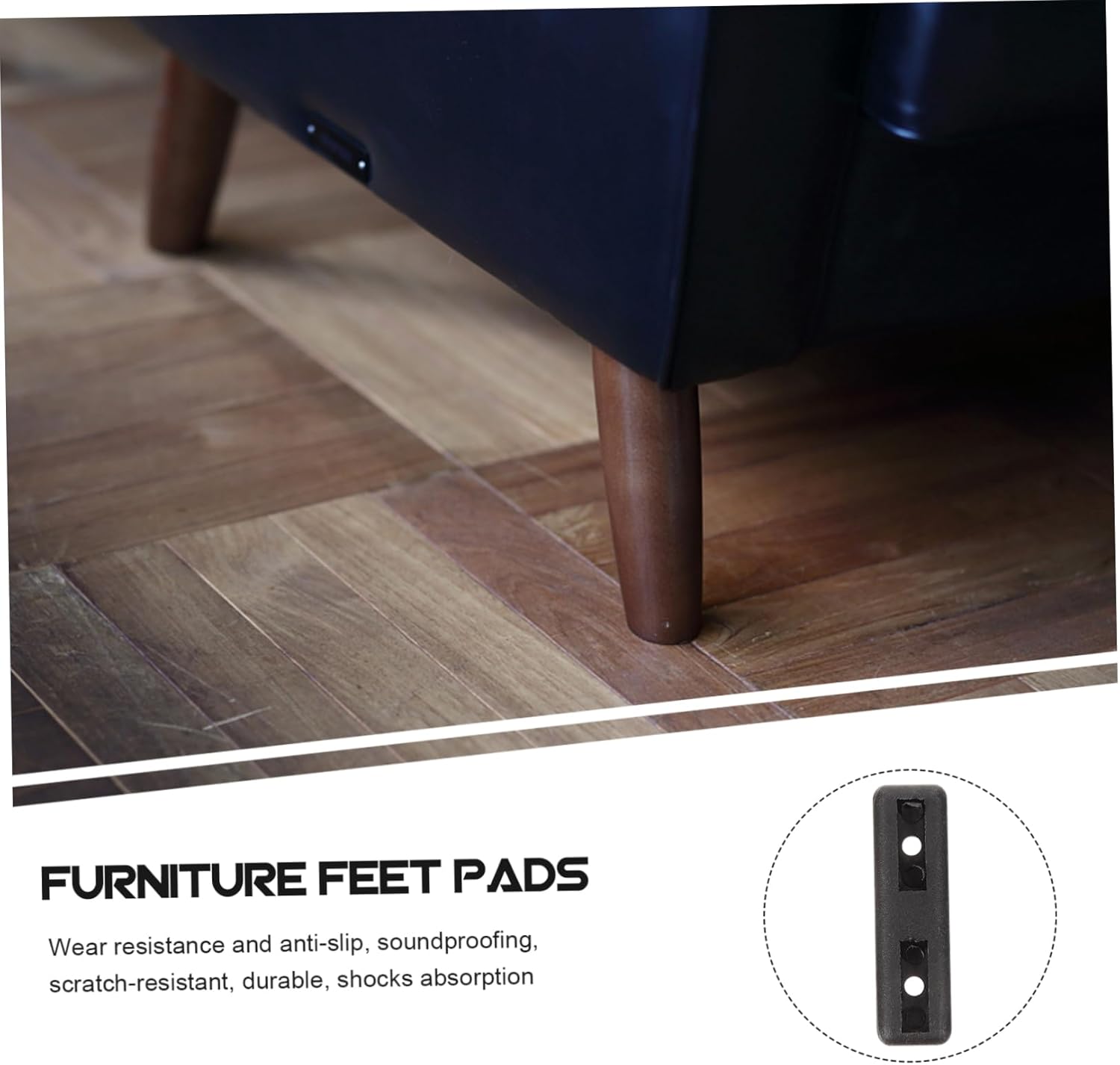 200pcs Non-Slip Furniture Leg Pads Chair Feet Protectors for Hardwood Floors Easy to Install for Sofa and Table Legs