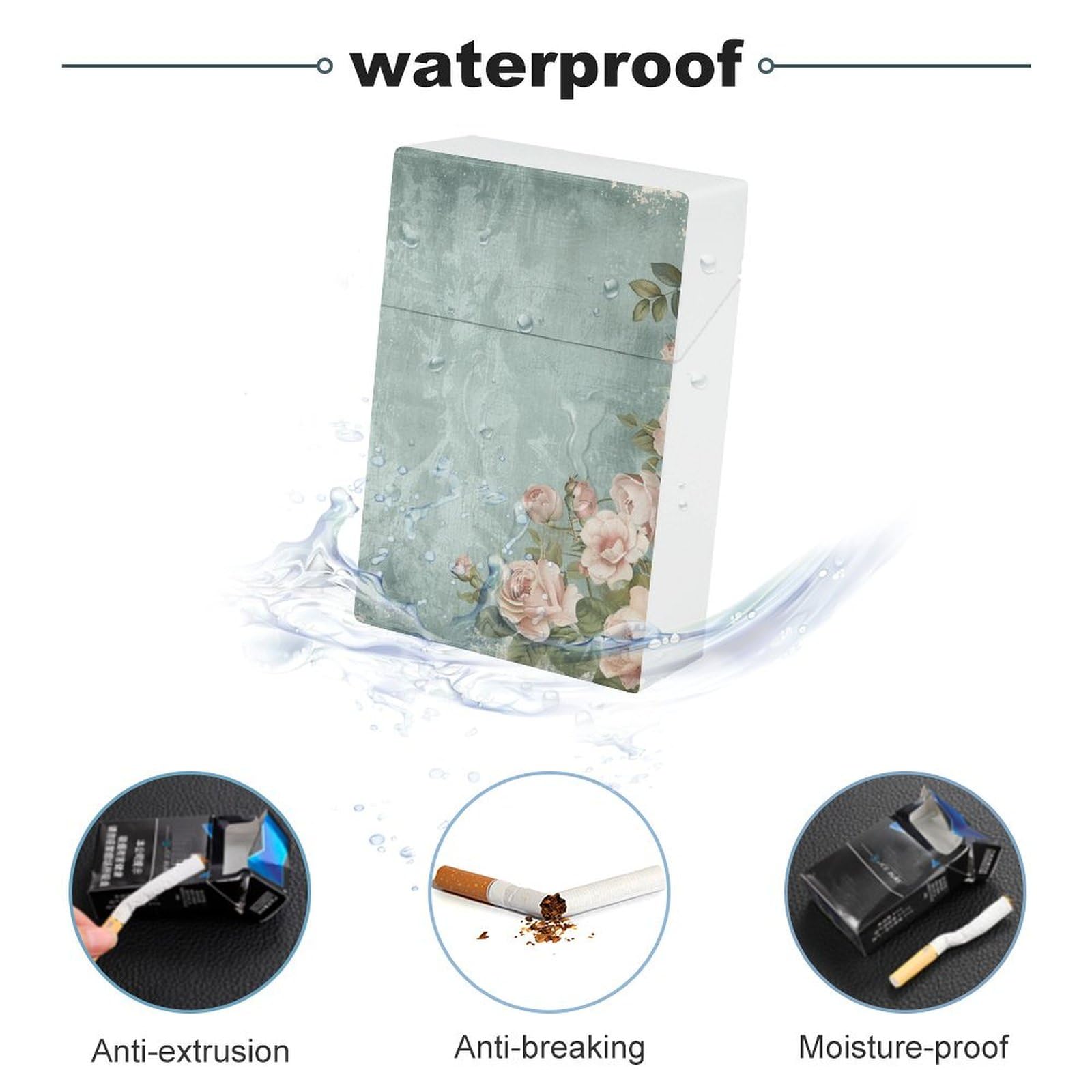 Amazon.com: Vintage Style Flowers Cigarette Case Waterproof Plastic  Cigarette Box Vintage Cigarette Cases for Men Women Small Funny Cigarette  Holder for Regular 85mm King Size 20 Capacity : Health & Household