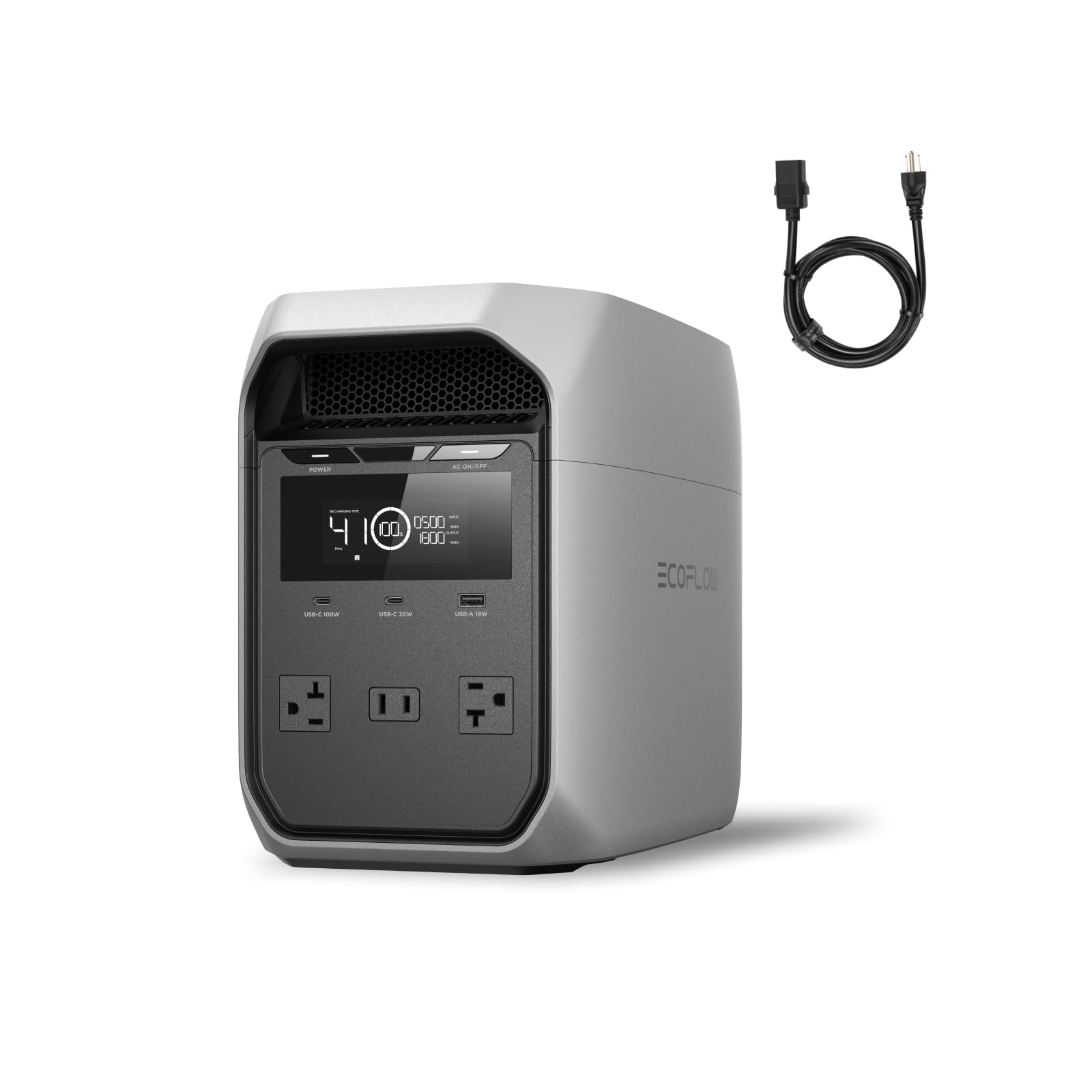 EcoFlow DELTA 3 Classic Portable Power Station with AC Cable