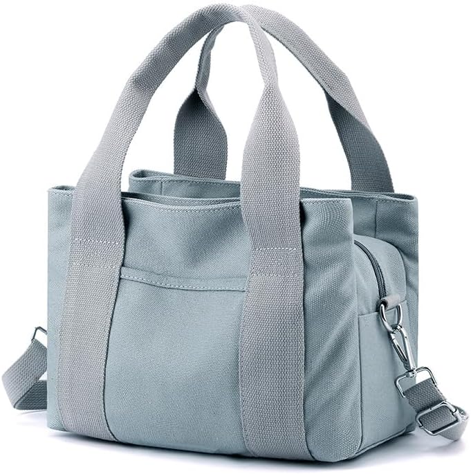 Canvas Tote Bags for Women Shoulder Hobo Bags Handbags Purse Big Satchel Purses Multi-pockets Casual Work Bags 2023 - Image 4