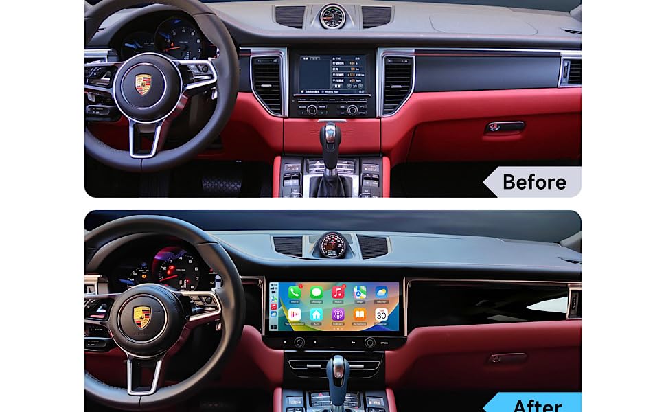 CTB-PR529LP Schermo CarPlay Android Auto per Porsche Macan 2011-2018 | Schermo Touch 12.3" | 8GB RAM + 128GB ROM | GPS, WiFi, Bluetooth, PCM 3.1/4.0 (PCM 4.0)