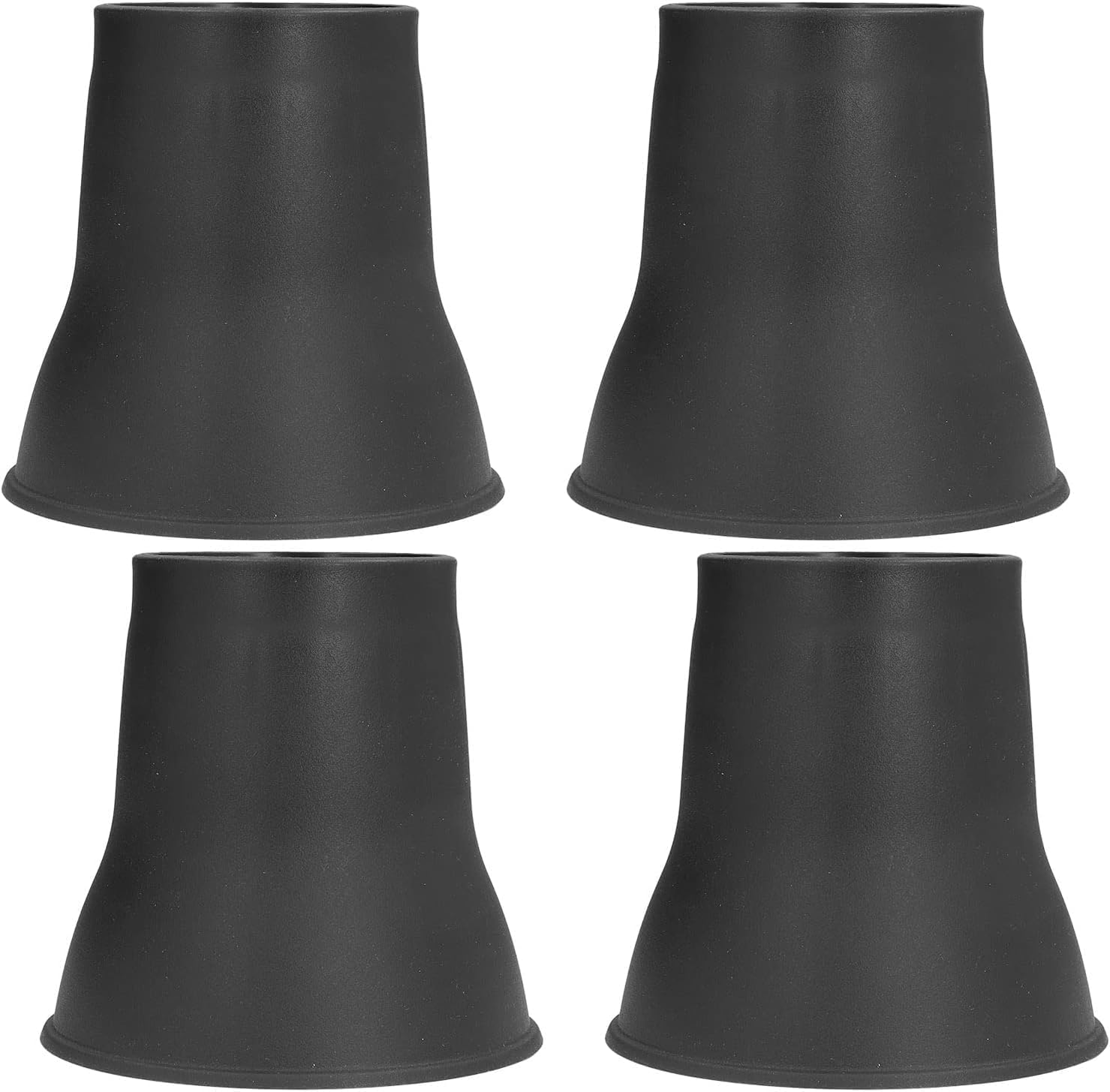 Furniture Risers 6 Inch Set of 4 Heavy Duty Bed and Sofa Elevation Blocks Black Plastic Furniture Lifts for Bed Sofa Table Desk Space Saving