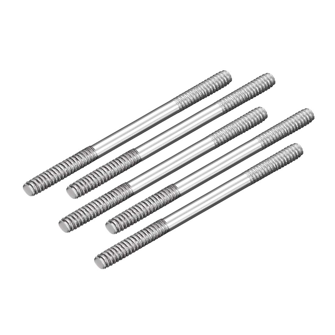 uxcell M2x30mm Pushrod Connector Stainless Steel Rod Linkage,for RC Boat,Car,Airplane,Helicopter,5pcs