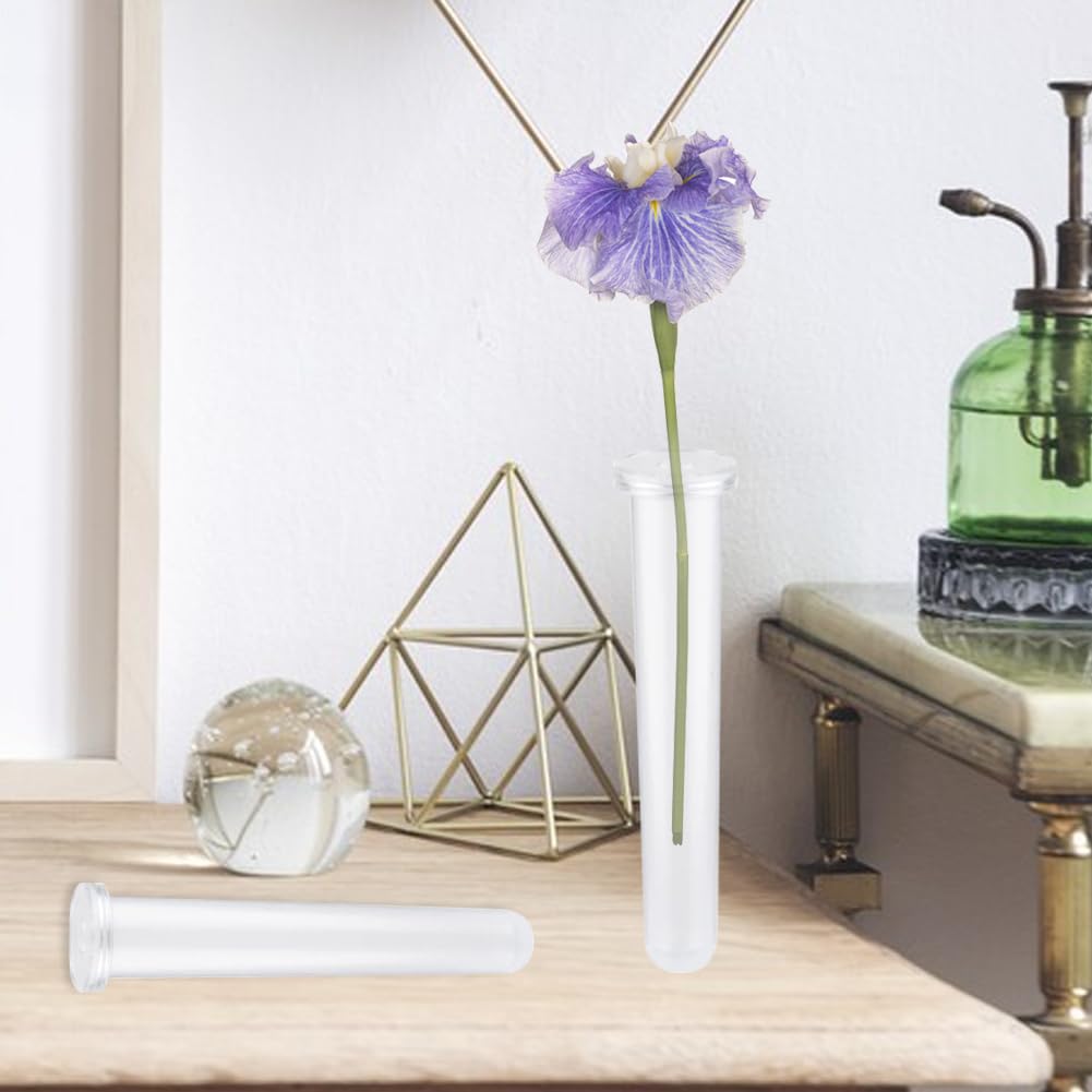 25 pièces 25/Nécrition fleur Tube en plastique Transparent eau fleur Tube fleur récipient d'eau fleuriste fournitures  15