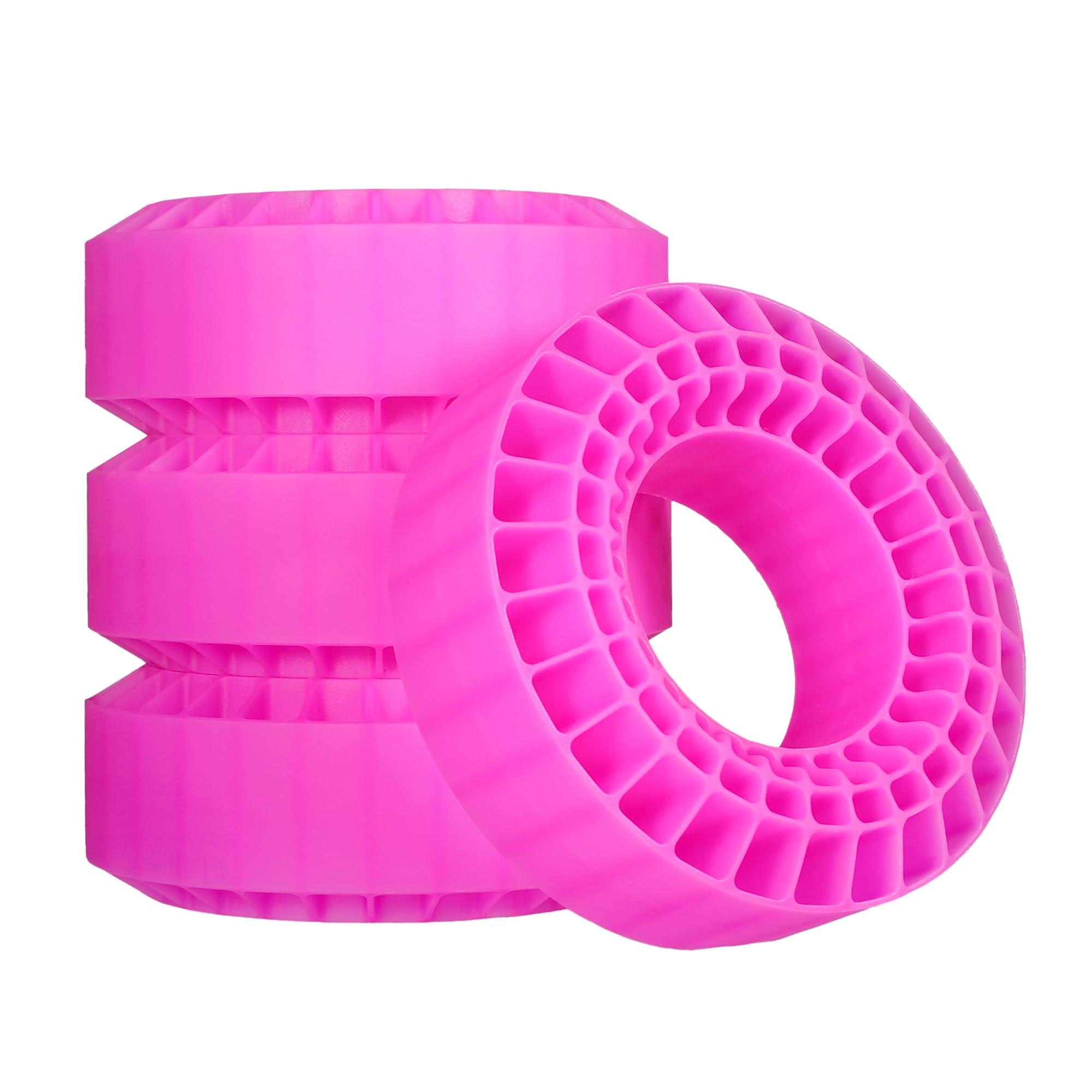 Silicone Rubber Tires Foam Inserts for 1/10 RC Crawler Fit 1.9 inch 114-120mm Wheel Tires (4pcs Purple)