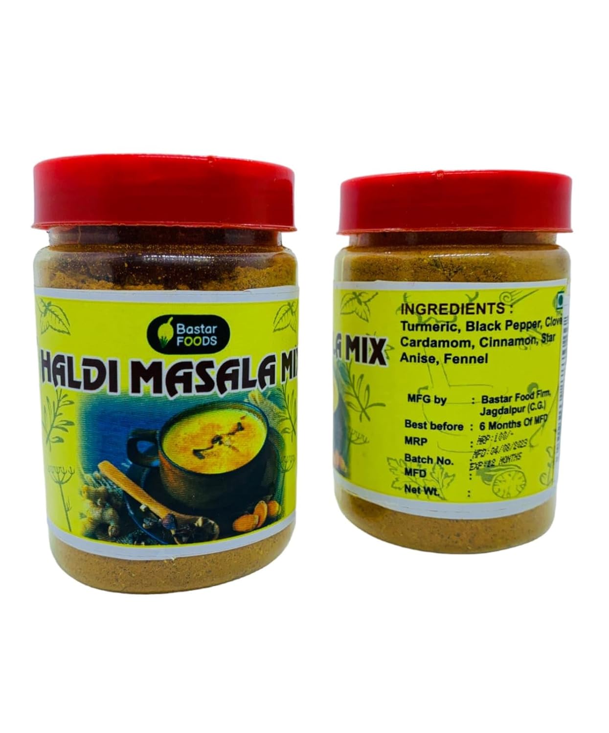 Bastar Food Golden Spice Ayurvedic Blend Pure Haldi Masala Mix Hadli