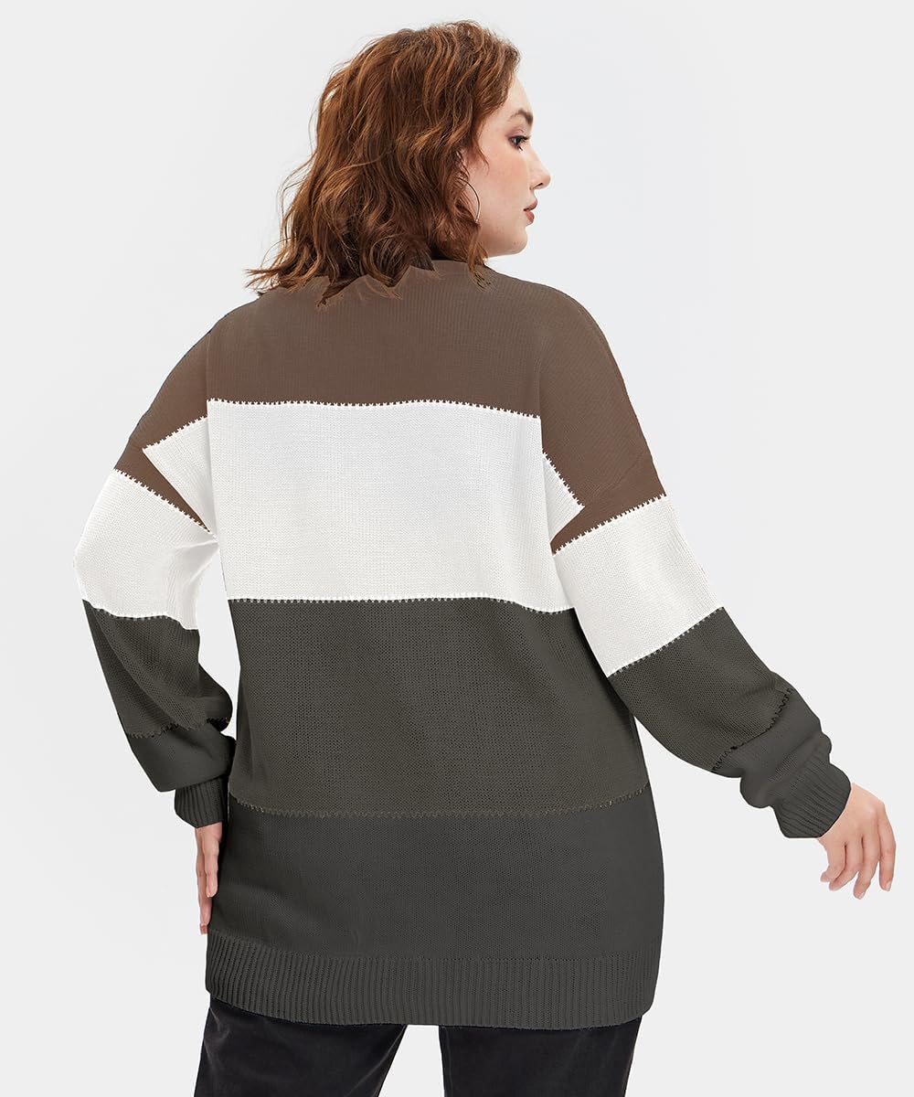 RITERA Womens Plus Size Sweaters Long Sleeve Casual Pullover Warm Knit Jumper Tops XL-5XL - Image 4