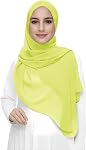 Premium Chiffon Hijab Head Scarf Shawl Wrap for Muslim Women Lightweight Spring Summer