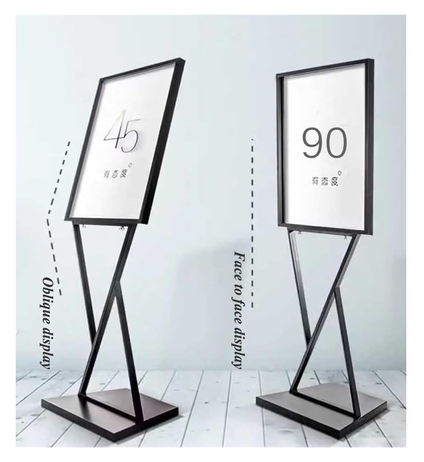 Soporte Vertical De Doble Cara para Carteles, Soporte De Pie para Letreros, Guía, Cartel Publicitario, Expositor De 152 Cm De Altura, Construcción Robusta, Ligero Y Portátil.
