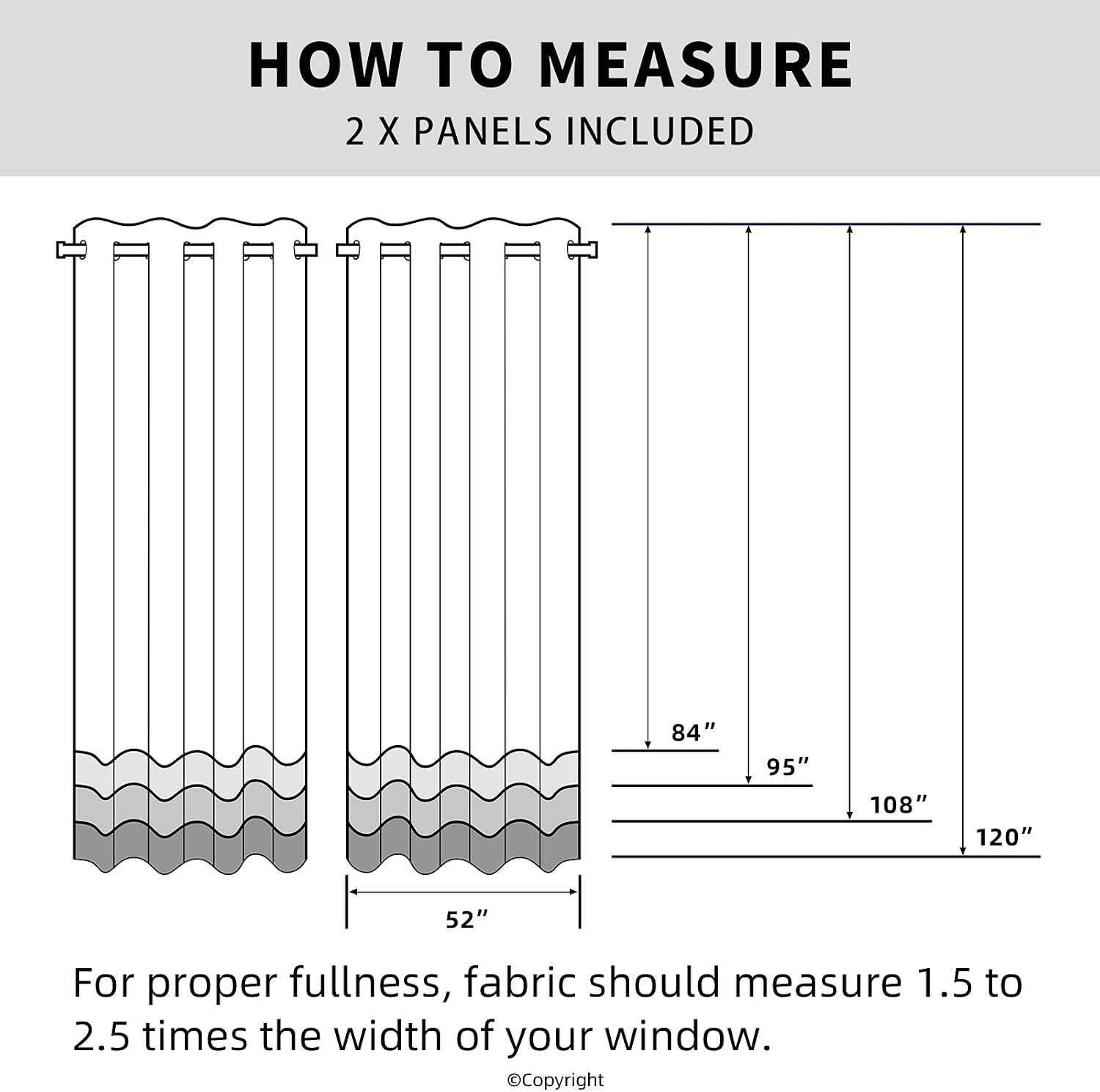 Waterproof Outdoor Curtain W52 x L84 - Image 5