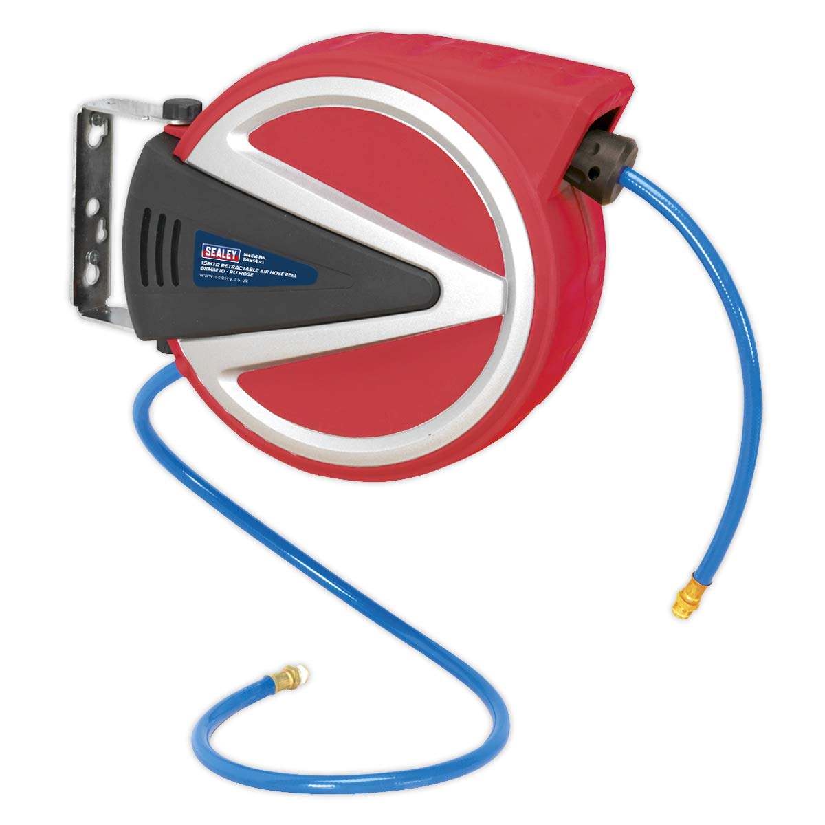 Sealey SA814 Retractable Air Hose Reel 15mtr Ø8mm ID Polyurethane Hose