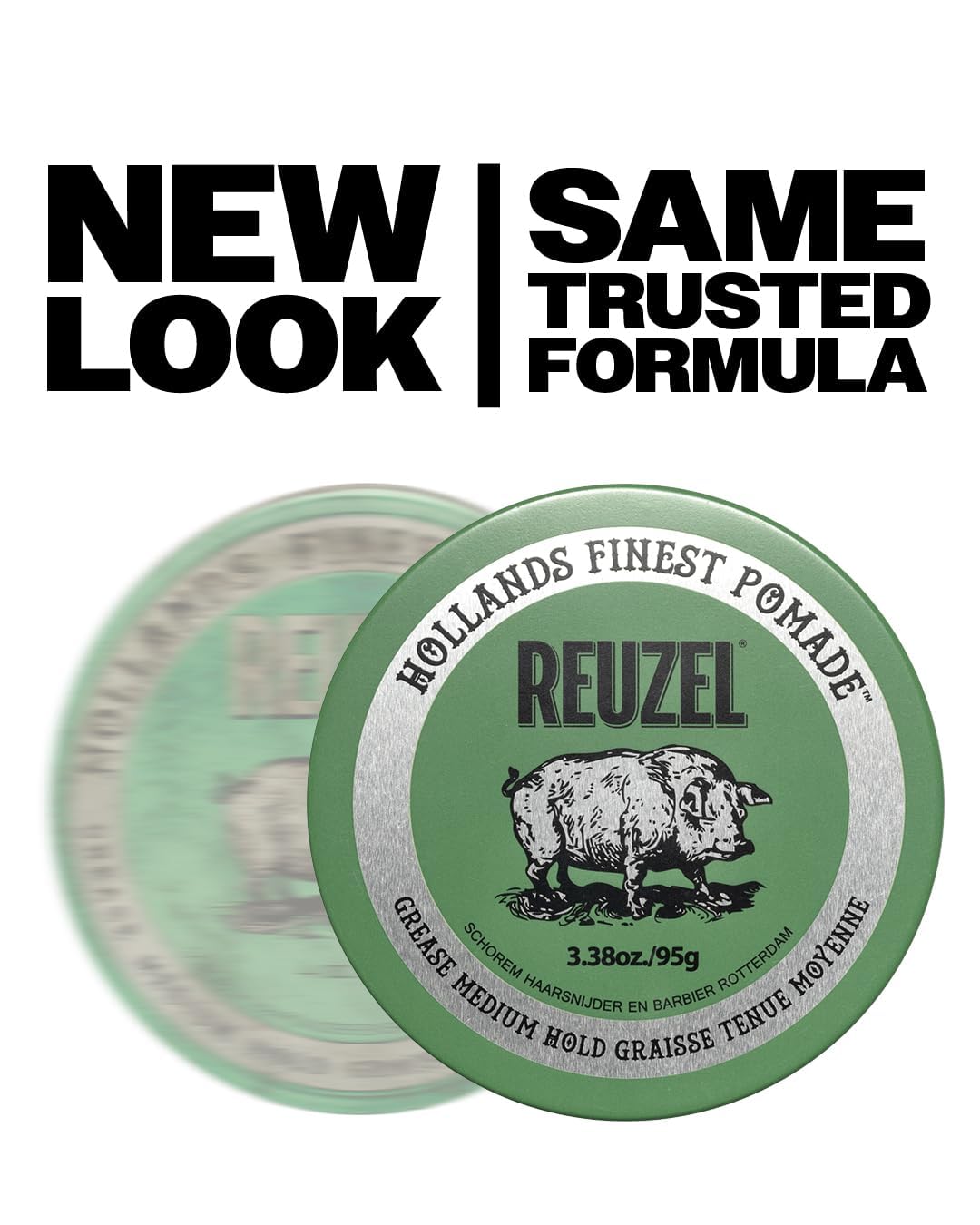 REUZEL Green Grease Pomade, Medium All Day Hold, Oil-Based Styling Wax, Medium Shine, Easy To Wash Out, For All Hair Types - Image 9