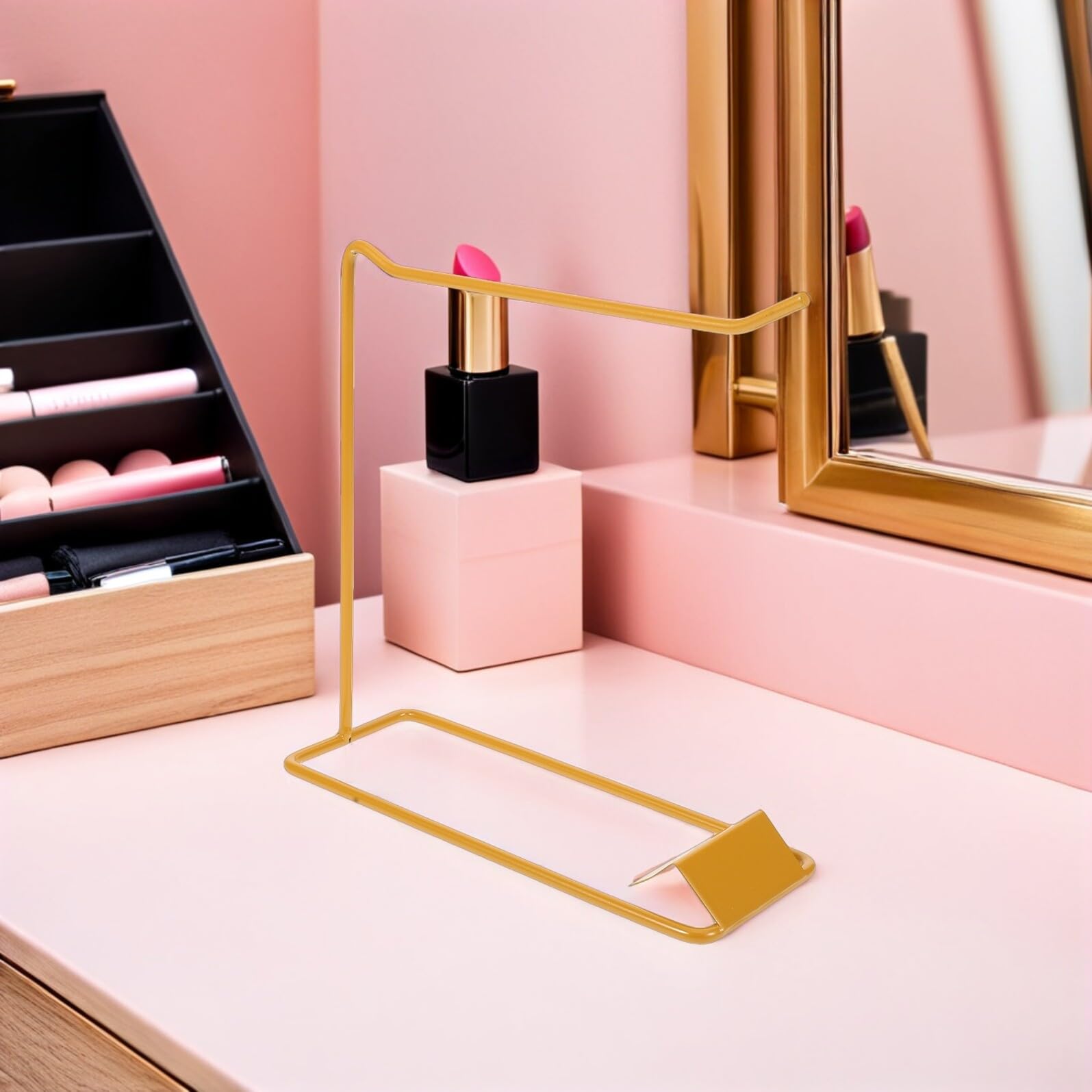 Ciieeo 5 Stück-pack Maniküre Präsentationsständer aus Eisen in Gold Eleganter Nagellack Farbkartenhalter mit Effizienter Probenorganisation für Professionelle Salonanwendung