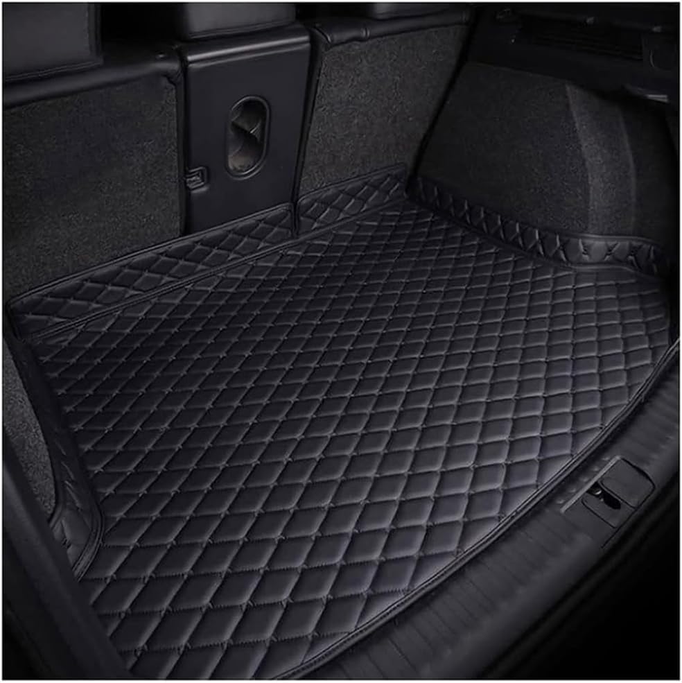 Custom Leather Car Cargo Liners for Cadillac Escalade 2007-2010, Waterproof Anti-Slip Anti-Scratch Tear-Resistant Rear Trunk Boot Mat Protector(Black) image 2