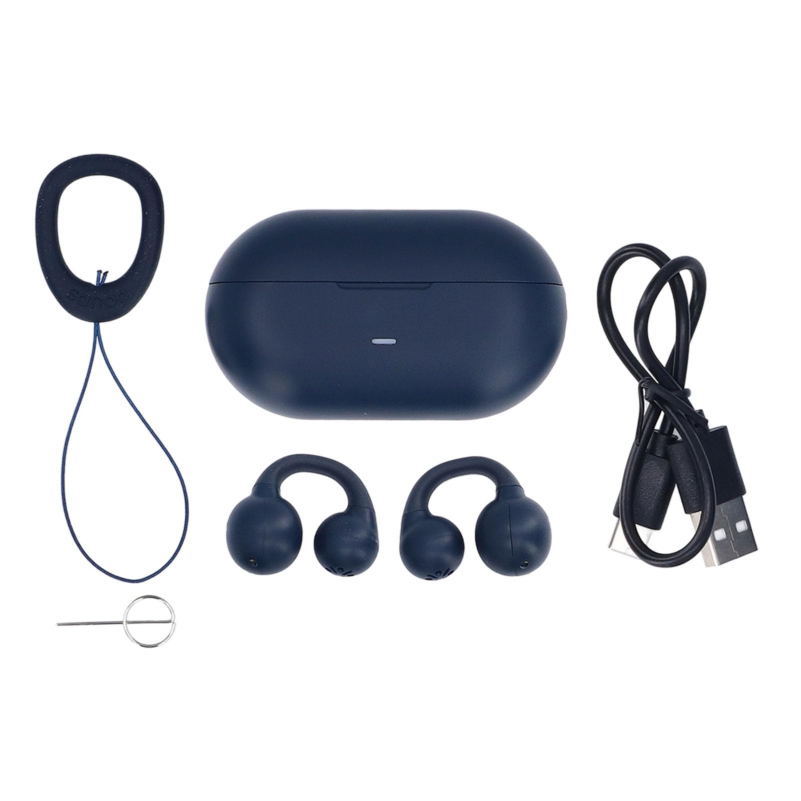 Bewinner Auricolari Wireless a Clip, Cuffie Stereo HiFi Bluetooth 5.3 con Custodia di Ricarica, Auricolari a Conduzione Aerea Aperta con Microfono Integrato per Telefono, Tablet, Laptop