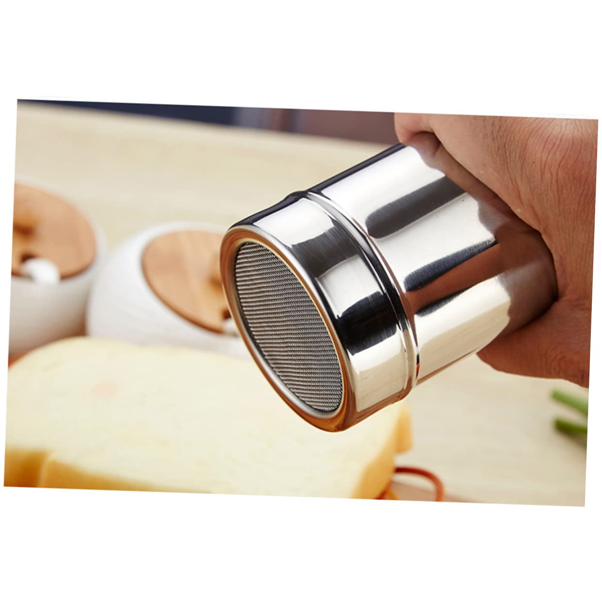 Stück Gewürzstreuer Im Glas, Pulverbehälter, Zuckerstreuer, Edelstahlstreuer, Gewürztöpfe, Streuerflaschenbehälter, Feinmaschiger Streuer, Salzstreuer Aus Stahl, Dichtes -As Shownx3pcs-Lx3pcs