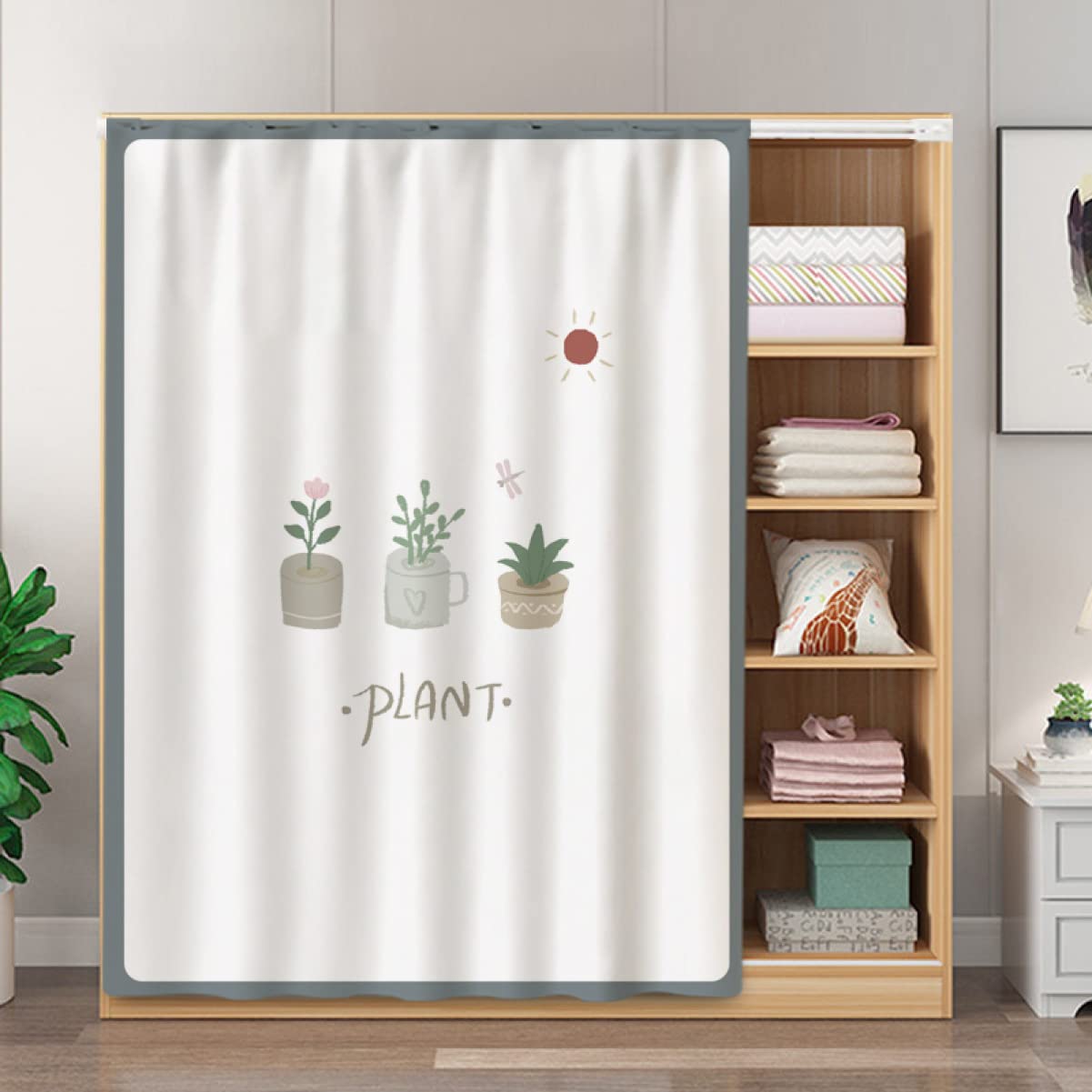 Amazon｜[dhiuebc] カラーボックス 目隠し 100*180cm カーテン 棚