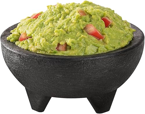Restaurantware Cuencos de salsa de 10 onzas, 10 cuencos Molcajete de diseño de 3 patas, aptos para microondas, lavavajillas, cuencos de salsa de