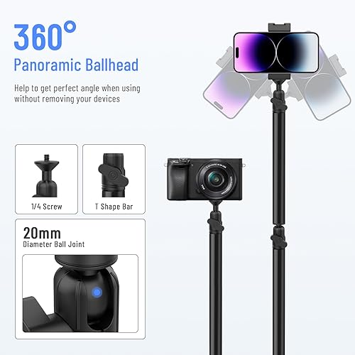 Miniatura 2 de Soporte de escritorio para cámara, soporte flexible para cámara, mesa de cámara web, abrazadera en C, montaje múltiple para fotografía, videografía,