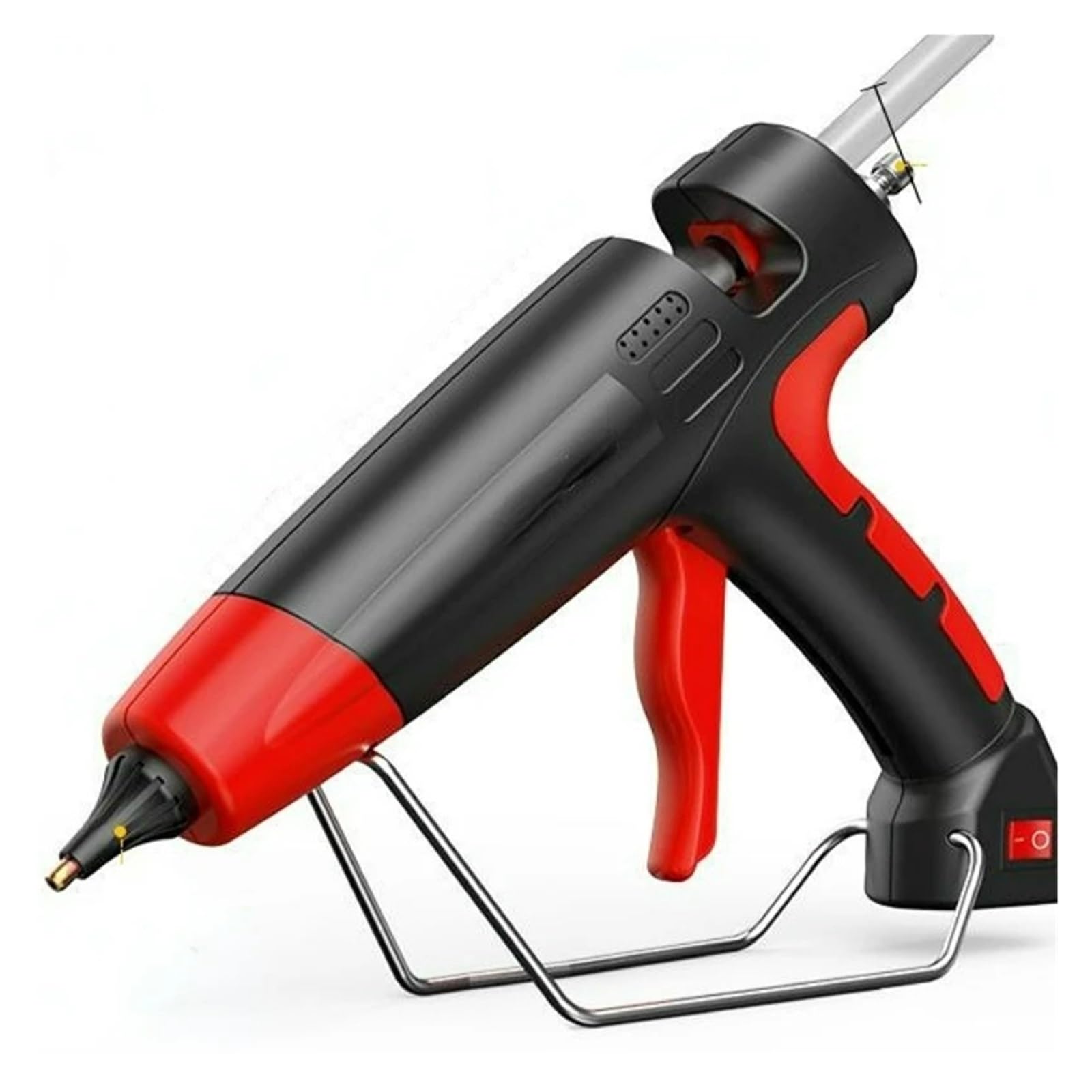 Pistolet Do Kleju Na GorąCo Profesjonalny Pistolet Do Klejenia Na Gorąco O Mocy 800 W Z Miedzianą Dyszą Użyj Klejów W Sztyfcie 11 Mm Plastikowe Narzędzia Do Naprawy(800W-Switch-Red)