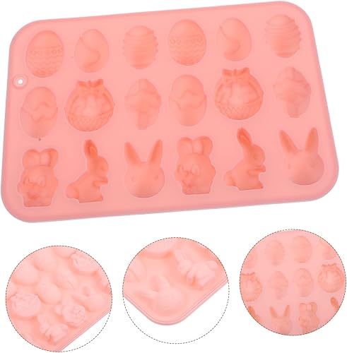 Miniatura 2 de Veemoon 5 moldes de silicona para pastel de huevo de Pascua, moldes de silicona en forma de huevo, moldes de bandeja de hielo, moldes de silicona